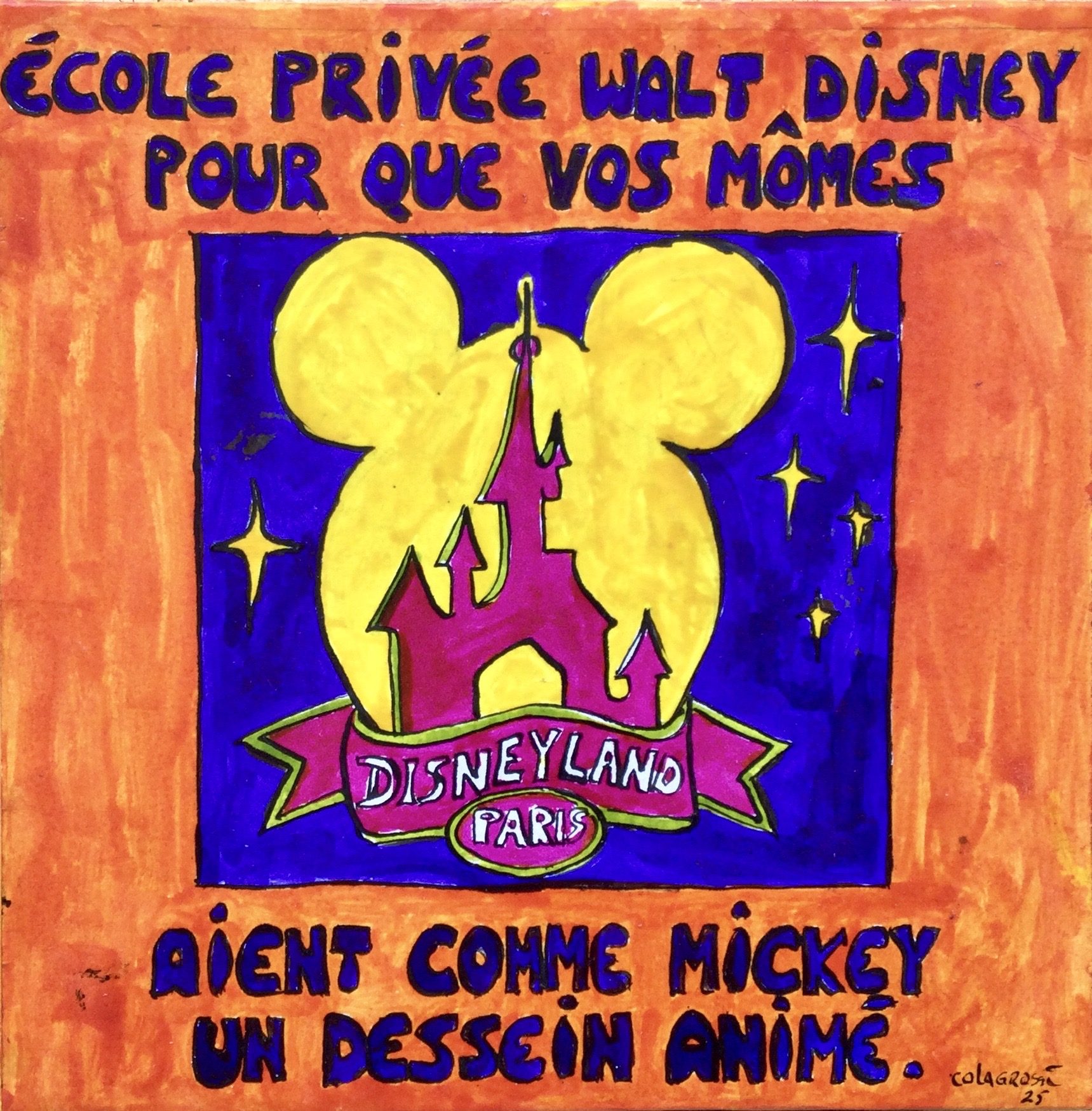 Tête de Mickey scolarisée