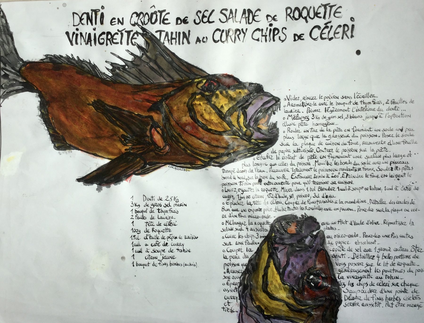 Denti en croûte de sel